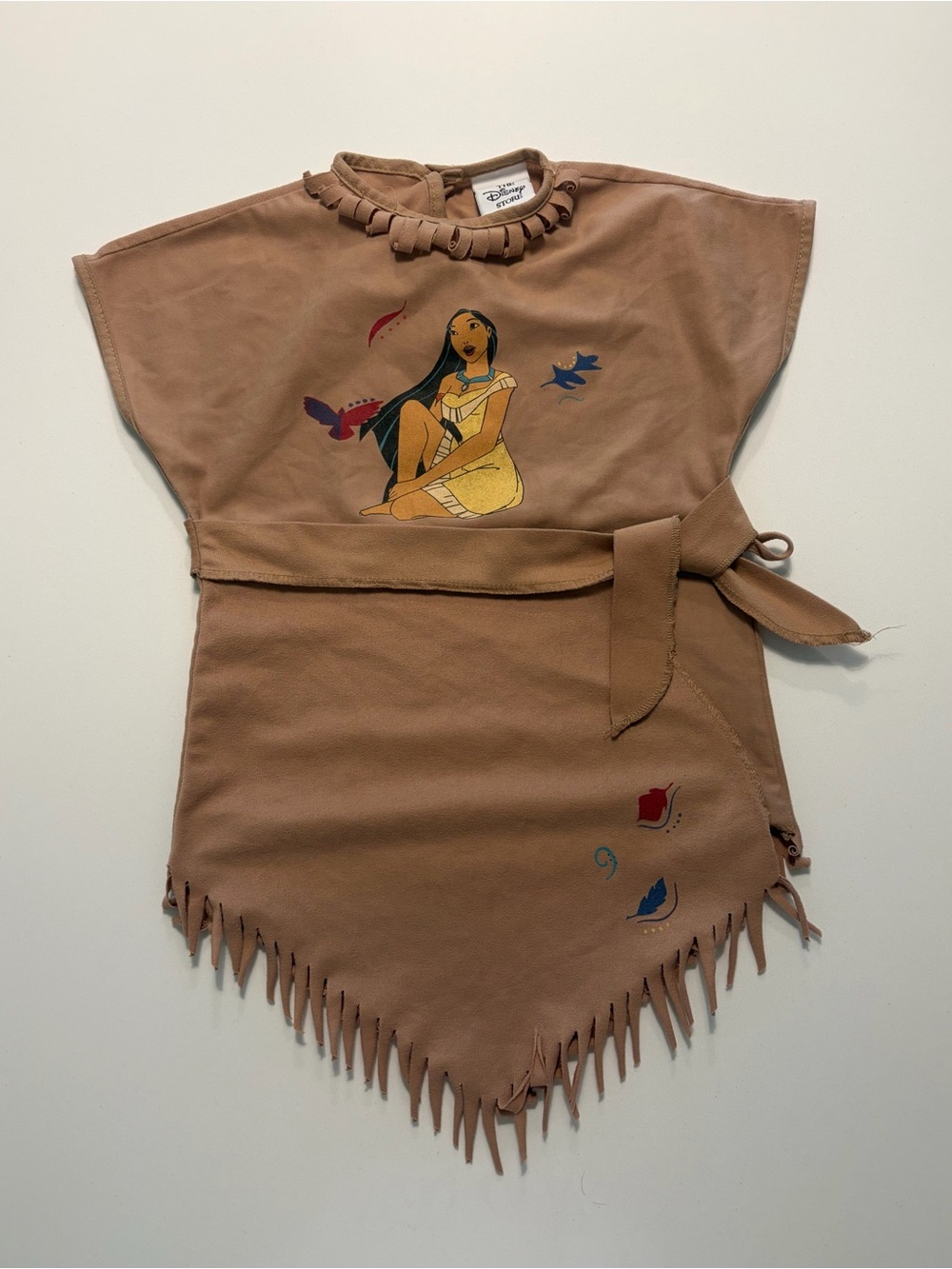 Vintage The Disney Store Pocahontas Fringe Wrap Dress Costume (3T) - $20